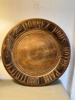 French Wooden Tray Communion Plate by 