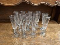 Set/12 19th C. French Champagne Flutes by 