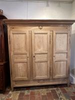19th C. French Directoire Style Oak Armoire by 