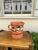 19th C. French Jaspe Pitcher by 