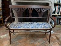 Early 20th C. French Upholstered Banquette by 