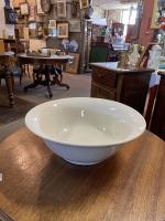 Large French White Porcelain Serving Bowl by 