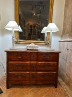 18th C. French Louis XV-Style Walnut Commode by 