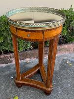 Early 19th C. French Walnut Empire Side Table by 