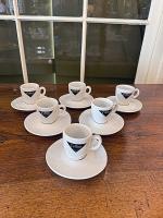 Set/6 Italian Demi-Tasse Cups & Saucers by 