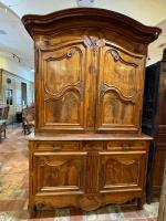 French Walnut/Oak/Cherry Buffet A Deux Corps by 