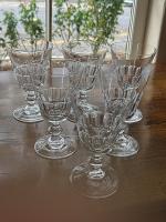 Set/6 French Crystal Wine Glasses by 