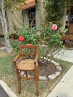 19th C. French Cherry Child's High Chair by 