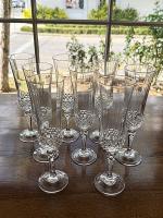 Set/8 French Champagne Flutes by 