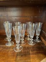 Set/8 French Champagne Flutes by 