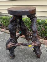 French Stool Made from Grape Vines by 