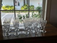 19 Piece Set of Daum Crystal Stemmed Glasses by 