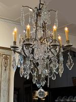 19th C. French Crystal Napoleon III 12-Arm Chandelier by 