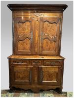 Turn of 18th/19th C. French Cherry Buffet a Deux Corps by 