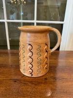 French Glazed Pottery Pitcher by 