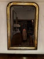 19th C. Silver Leafed Louis Philippe Mirror by 