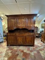 19th C. French Walnut Buffet A Deux Corps by 