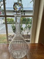 French Glass Carafe with Stopper by 