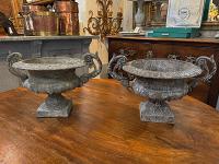 Pair of 19th/20th C. French Cast Iron Jardinieres by 