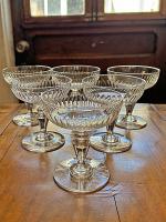 Set/6 French Crystal Champagne Coupes by 