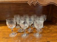 Set of 10 French Wine Glasses by 