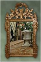 18th C. French LXV/LXVI Gold Carved Mirror by None None