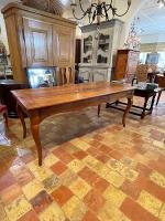 18th C. French LXV Cherry Farm Table by 