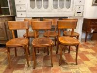 Set/6 French Thonet-Style Bistro Chairs by 