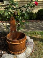 19th C. French Wooden Milk Bucket by 