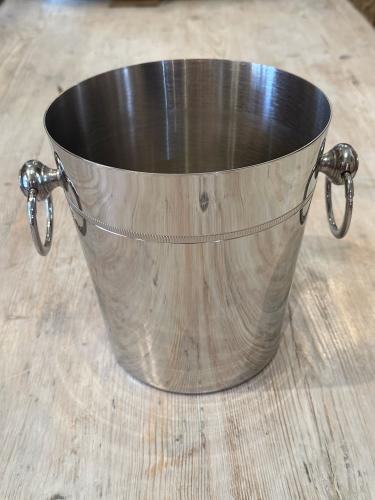 1930's French Stainless Steel Champagne Bucket by 