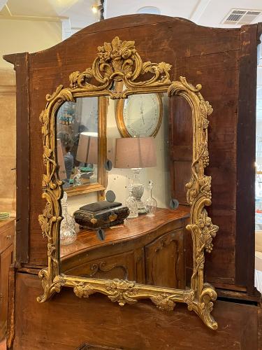 18th C. French Provencale Gilded Mirror by 