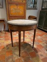 1940's French Mahogany Bouillotte Table by 