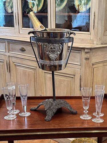 19th C. French Champagne Bucket Stand by 