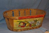 French Wooden Fruit Basket by 