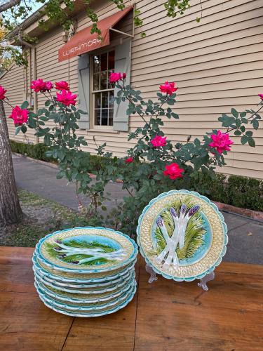 Set/12 French Asparagus Plates by 