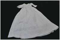 French Embroidered Piqué Baptismal Gown by None None