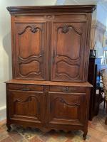 18th C. French LXV Oak Buffet A Deux Corps by 