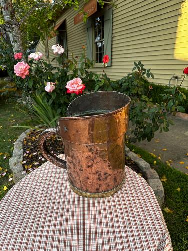 19th C. French Copper & Brass Decalitre Container by 
