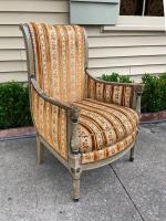 18th C. French Upholstered Armchair by 
