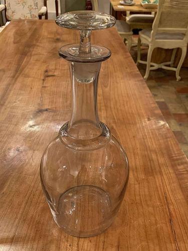 Late 19th C. French Glass Decanter with Stopper by 