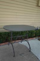 1920's French Painted Cast Iron Table by None None