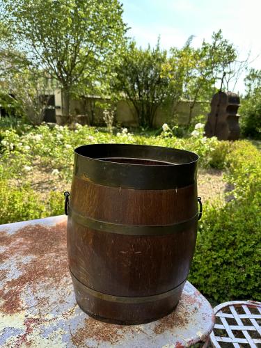 Early 19th C. French Oak Wine Barrel by 