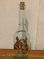 French Bottle with Figures of 2 Men Arguing by 