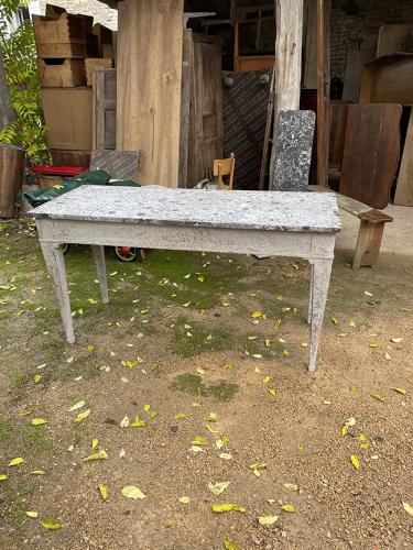 French Marble-Top Console by 