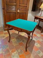 18th French LXV Walnut Game Table by 