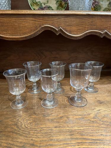Set/6 French Wine Glasses in Tulip Design by 