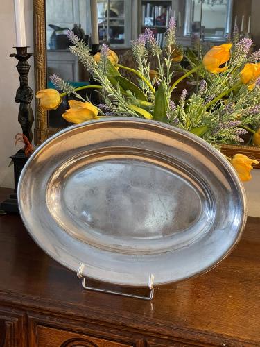 French Oval Silver-Plate Platter by 