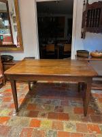 19th C. French Small Oak Dining Table by 