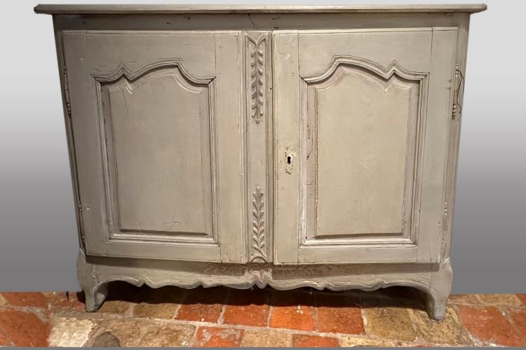 19th C. French Painted Louis XV-Style Credenza by 