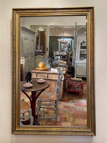 19th C. French Empire Gilded Mirror by 